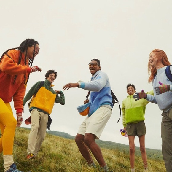 Outdoor Voices Megafleece Half Zip Pullover Hoody, Dusty Blue size large - Picture 7 of 13